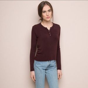 Brandy Melville maroon henley